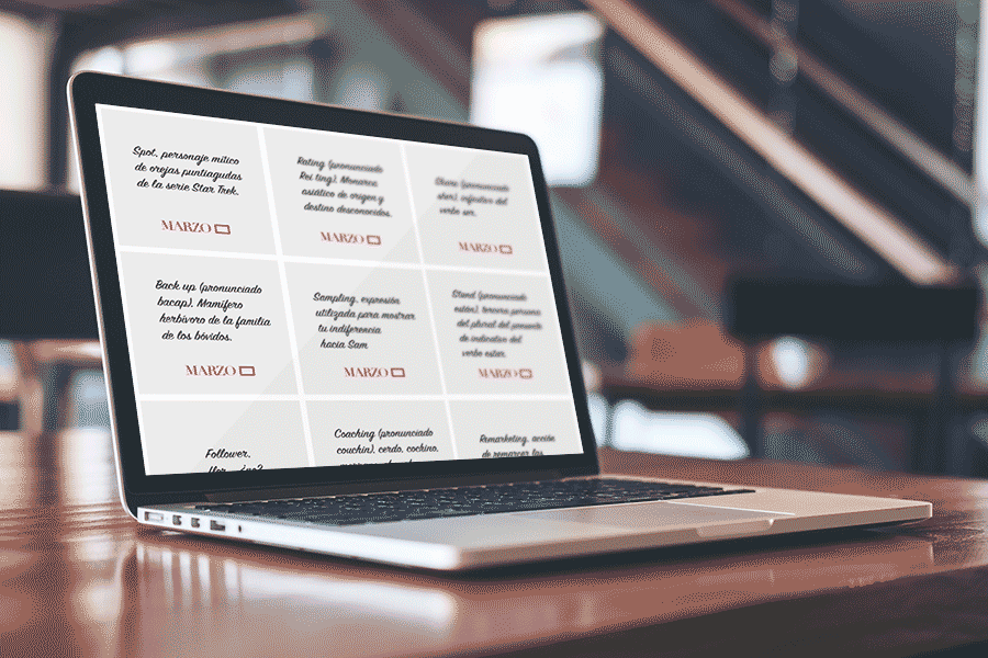 Imagen de un pc con anglicismos